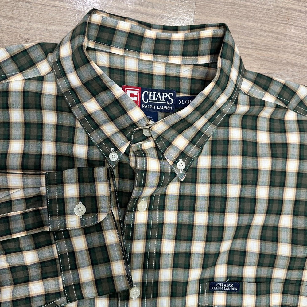 Chaps Ralph Lauren L/S Button Front Shirt Plaid Men’s  XL/XG